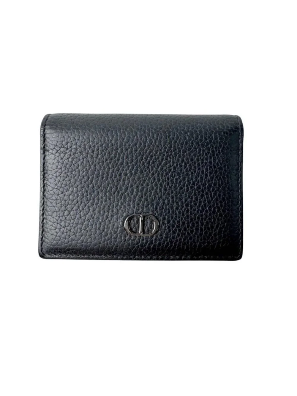Dior Business Card Holder Leather Black